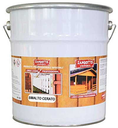 ZAMBOTTO VERNICI Smalto cerato a solvente (flatting) SATINATO per legno per interni ed esterni da 0,75 a 5 litri (5 Litri, RAL 8011 - Marrone 117)