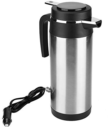 24V Hervidor eléctrico para automóvil, hervidor para automóvil Calentador de viaje Botella de agua Té de gran capacidad Café Leche Caldera para automóvil compatible con bote para acampar