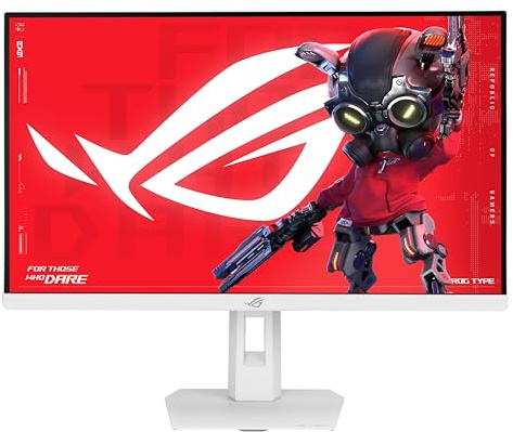 ASUS ROG Strix XG27ACMES-W - Monitor gaming de 27 (2560 x 1440, 255 Hz OC, 0,3 ms, Fast IPS, Extreme Low Motion Blur Sync, USB Tipo-C, G-Sync, DisplayWidget Center, rosca para trípode, HDR, Gaming AI