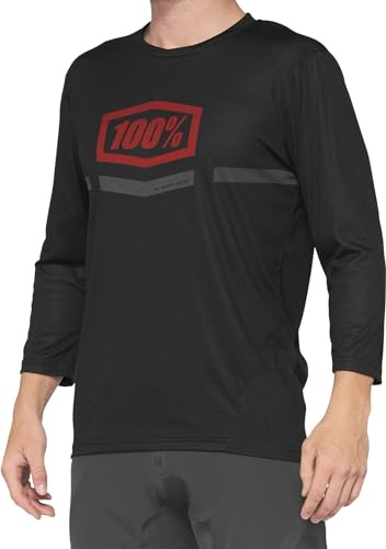 100% Airmatic Mountain Biking Jersey - All Mountain Riding Apparel Black
