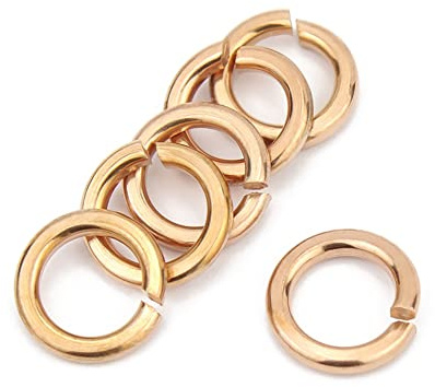 CONPHERON Arandelas Abiertas de Cobre, Arandelas de Resorte de Bronce, Anillo Partido (M8,12 pcs)