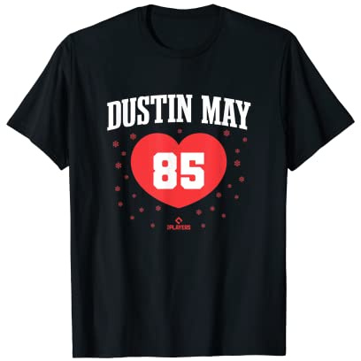 Dustin May Heart Los Angeles Baseball Valentines Day T-Shirt