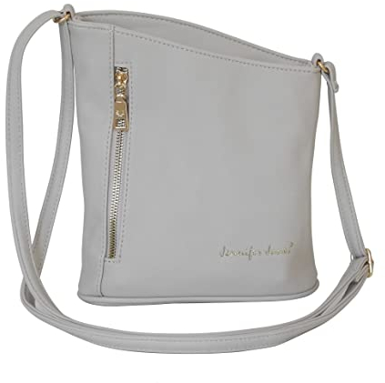 Jennifer Jones - kleine -Damen Handtasche Clutch Umhängetasche Abendtasche Ausgehtasche Schultertasche - präsentiert von ZMOKA in versch. Farben (Hellgrau), JJO-DHAT-3107-GYL