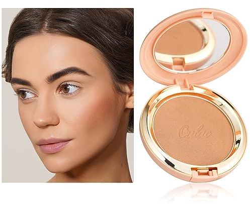 Oulac Lumineux Bronzer Poudre Visage Maquillage - Bronzante Naturel SunKissed Look, Hautement Pigmenté, Éclat Longue Tenue, Facile à mélanger, Vegan & Cruelty-Free B01