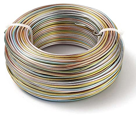Etwa 55 m/Rolle, bunter Aluminiumdraht, 1 mm, 1,5 mm, 2 mm, Schmuckzubehör for Schmuck, DIY, Handwerk, Herstellung, Zubehör (Color : N, Size : 1.5mm 55m)