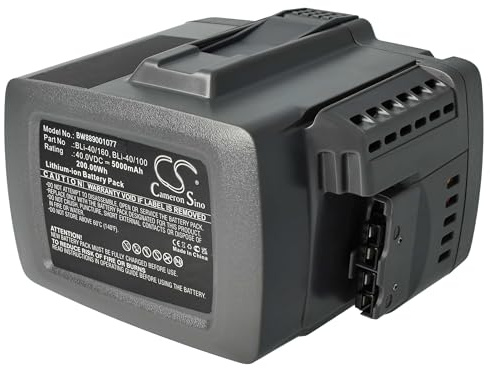 vhbw Akku Ersatz für Gardena 9842, 9843, 28311, 9843-20, BLi-40/100, BLi-40/160 für Rasenmäher Akku-Gartengerät (5000mAh, 40V, Li-Ion)