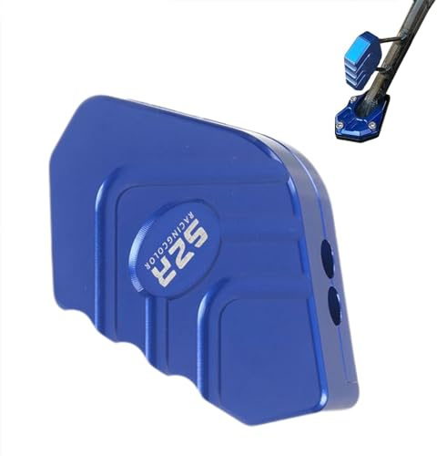 Almohadilla para soporte de motocicleta, soporte lateral de aleación de aluminio, almohadillas de extensión para soporte lateral antideslizante, soporte lateral para motocicleta para una mayor