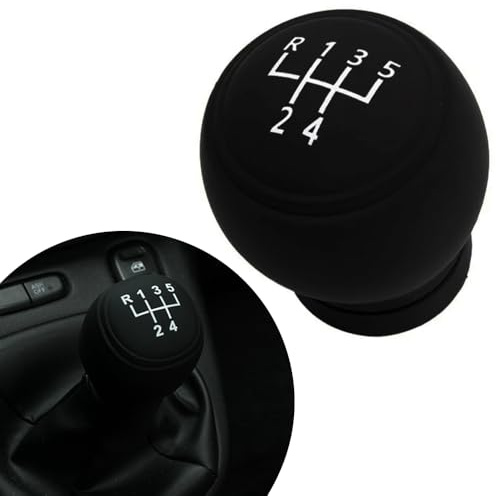 Funda para pomo de cambio de coche, 5 o 6 marchas, marcha atrás a la derecha/sinista negra, de goma elástica, funda antideslizante, universal, funda impermeable para coche, furgoneta, camión, quad (5