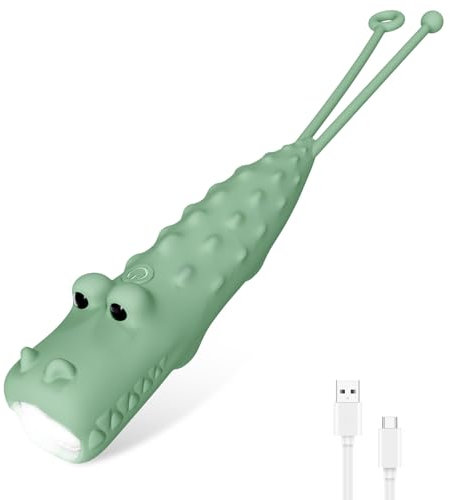 LOVERUIS Lampe torche licorne pour enfants de 4 à 6 ans - Licornes roses mignonnes à intensité variable - Cadeau d'anniversaire pour bébé (Crocodile)