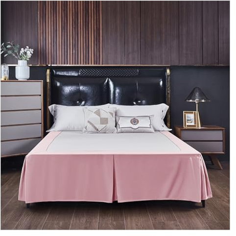 KJBDQQH Cache Sommier Couleur Unie Coins fendus Jupe de lit Maison hôtel Jupe de lit Couvre-lit Double/Complet/Reine/Roi Taille 1 pc(Color 7,Full 137x190x38cm)