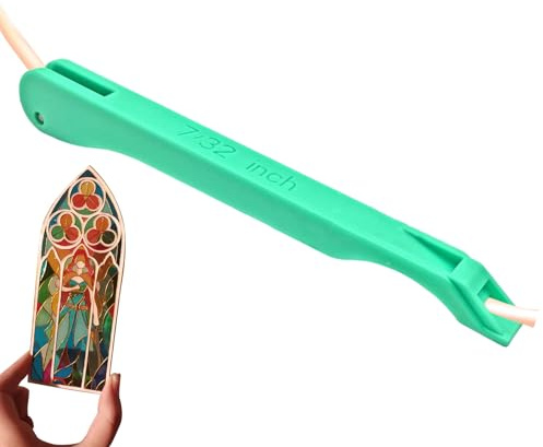 lyanny Dévidoir de film manuel pour vitrail, pince à film pour vitrail, dévidoir de ruban adhésif pratique en cuivre fait à la main, dévidoir de ruban en verre coloré fait à la main pour réduire les