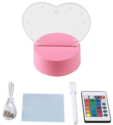 I-TOTAL - Lampada da Tavolo con Penna Cancellabile - Lampada LED a Forma di Fumetto - DIY - 16 colori - Base Touch e Telecomando Intelligente - Scrivi e Cancella (FOLLOW YOUR HEART)