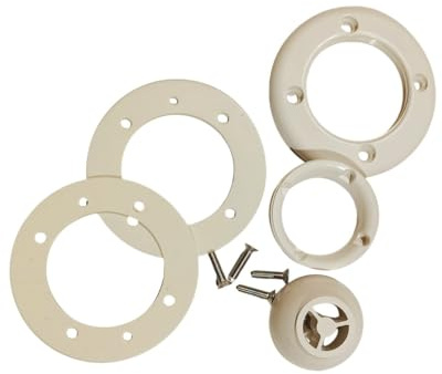 Generico Kit Flangia Bocchetta per Piscina A Parete POOL'S - ABS Bianco
