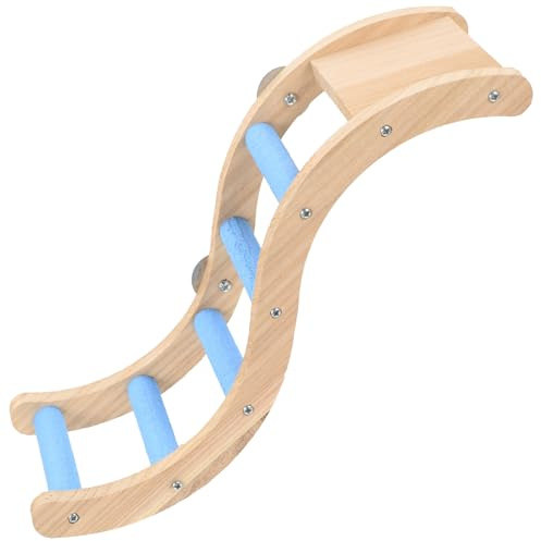 Abaodam Jouet D’Escalade pour Perroquet en Bois, Échelle à Oiseaux Résistante aux Morsures, Accessoire pour Cage, Décoration Maison