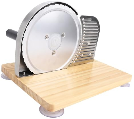 TIKATARER Machine à Trancher le Pain Manuelle, Poignée Ergonomique et Base à Ventouse, couper-pain à épaisseur Réglable avec Manivelle Classique pour le Levain Commercial Fait