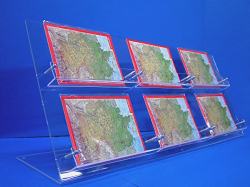 6-Fach Flyer- Postkartenständer DIN A6 Querformat