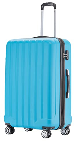 BEIBYE TSA-Schloß 2080 Gepäck Zwillingsrollen Reisekoffer Koffer Trolley Hartschale Dehnungsfuge (Turquoise, XL)