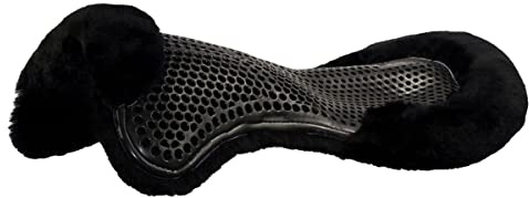 Acavallo Gel Pad vorne erhöht Schaffellunterseite - schwarz, OneSize AC151
