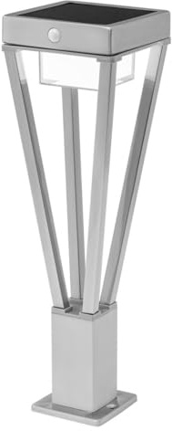 LEDVANCE ENDURA SOLAR BOUQUET GARDEN SENSOR 50cm – moderne solar Wegeleuchte mit Bewegungsmelder, außenTerrassenbeleuchtung und Gartenleuchte, 6W, 3000K, 200-550 Lumen, IP44, silber