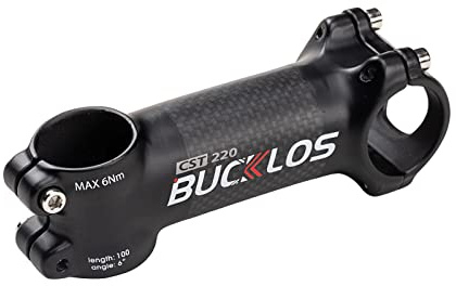 BUCKLOS Road Bike Stem 31.8 60mm 70mm 80mm 90mm 100mm 110mm 120mm 6 17 Degree - 3K Carbon Fiber + Aluminum Road Mountain Bike Stem Superlight Strengthen, fit 31.8mm Handlebar Stem 28.6mm Fork.