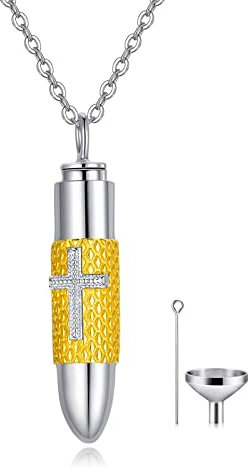 SOULMEET Bijou funéraire pour cendres - Collier urne en argent sterling pour cendres - Pour homme et femme - Bijou pour garder quelqu'un près de vous, Métal