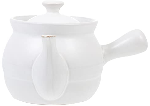 YARNOW Induktion Kochtopf Keramik Suppentopf Steintopf: 2. 6L Keramiktopf Chinesische Medizin Topf Porzellan Wasserkocher Auflauftopf mit Deckel Griff Retro Auflauf Pfanne Kräuter Tee Kochgeschirr