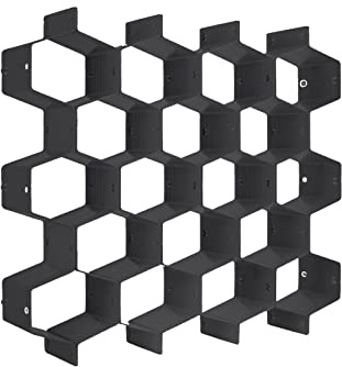 Onerbuy 8 Stück DIY Waben Schrank-Organizer Schubladenteiler Kunststoff Trennwand Schrank Schränke Schränke Aufbewahrungsbox für Unterwäsche Socken BHs Krawatten Gürtel Schals und Make-up (schwarz)