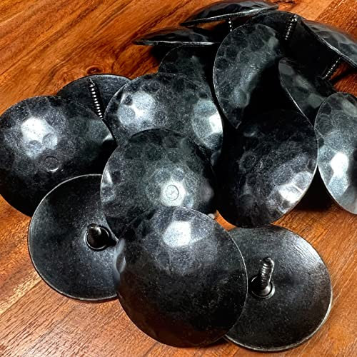 Sidco Supply - Paquete de 25 clavos decorativos de hierro de 1.75 pulgadas, clavos forjados martillados para puerta, muebles de madera, tacos de tapicería, acabado forjado rústico antiguo
