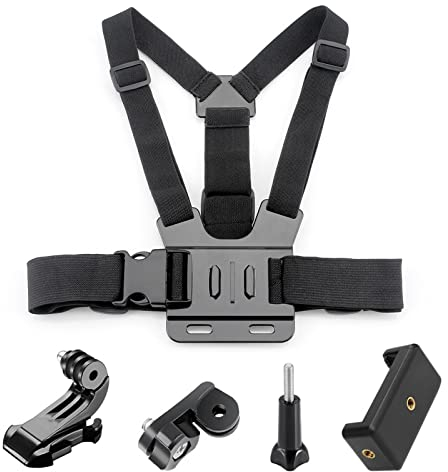 Tenorbass Handy-Brusthalterung, Verstellbarer Brustgurt für Gopro, Gurtbandhalterung Universal Handy-Clip-Brustwestenhalterung für Action-Kamera-Filmaufnahmen oder Fotos