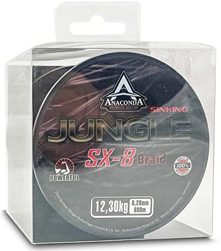Saenger Unisex – Erwachsene Anaconda AC Jungle SX-8 Braid Sinking 300m 0,20mm/12,30kg
