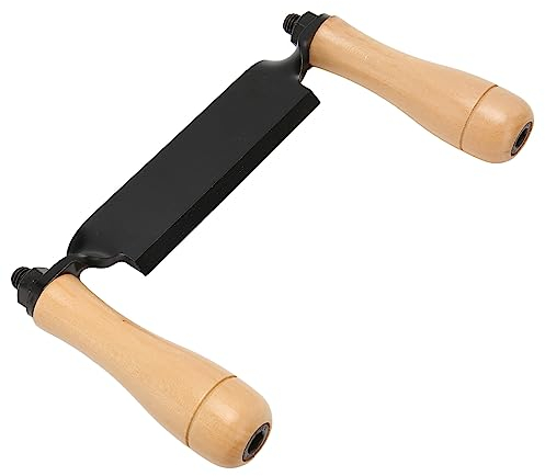 Straight Draw Knife, Dual Wooden Handle Design Safe and Comfortable Grip Draw Shave Knife Easy and Accuracy to Operate Draw Knife for Furniture Fabricators