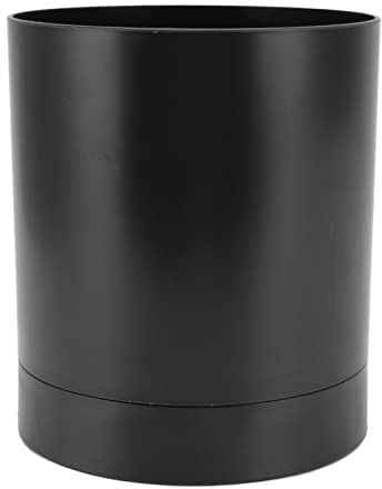 Tomotato Rotating Cutlery Holder, 3 Compartment Round Rotating Utensil Crocks Multipurpose Countertop Flatware Storage Basket for Kitchen(Black)(5.7in*6.5in)