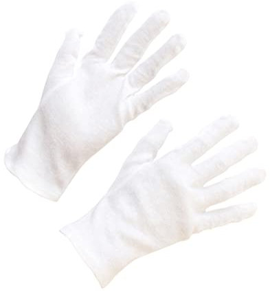 Hemobllo 12paare Baumwollhandschuhe Weiß Für Schmuckprüfung Gartenarbeit Reinigung Industrie Schutzhandschuhe Sicherheitshandschuhe Arbeitshandschuhe Warme Feuchtigkeitshandschuhe