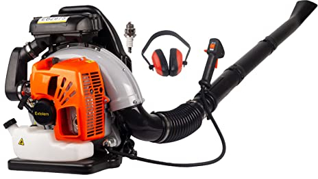 Soffiatore a Schiena pneumatica 65cc ad alte prestazioni Soffiatore a Benzina raffreddato ad aria 2 tempi 840CFM 3.8 HP Soffiatore a Pallet Soffiatore da Neve Soffiatore