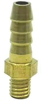 BCOMFY 5 uds 3mm 4mm 5mm 6mm 8mm 10mm OD Espiga for Manguera M3 M4 M5 M6 M8 M10 Rosca Macho métrica Conector de tubería de latón acoplador Adaptador (Size : 4mm - M5x0.8)