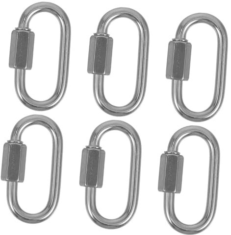 OSOLADY 6stücke Edelstahl Kettenverbinder Mit Schnellverschluss Robuste Verbindung Für Outdoor Camping Hängematten Und Mehr Pro Sicher Und Langlebig