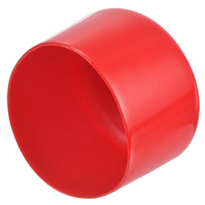 QUARKZMAN 2 Stück Gummikappen 60 mm Gummi Endkappe Rund Schutzkappen Pfostenkappe Abdeckkappen Zaunpfosten Endspitze Kappen für Rohr Gartenstühle Tischbeine Möbelfüße Gleiter, Rot
