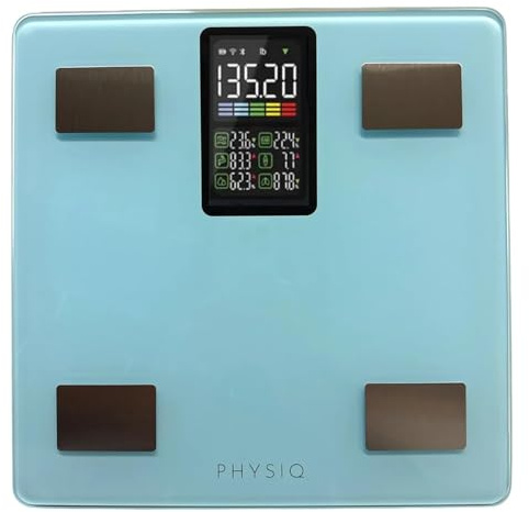 PHYSIQ Personenwaage Digital Körperwaage Waage Personen | Weight Scale Digitale Personenwaagen mit Körperfettanalyse | Körperfettmessgerät Personenwage Analysewaage