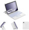 FOGARI Comb Touch Samsung Galaxy Tab A9 Plus 2023 11 inch Keyboard Case, Detachable Magnetic Backlit Trackpad Keyboard -UK English Layout - 3 Devices Bluetooth Channels,Samsung Book cover, White