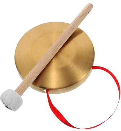 Kisangel Gong Chino Mini Portátil De Instrumento De Percusión Tradicional Con De Madera Para Decoración Oriental