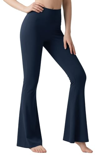 Daydance Women's Flared Dance Pants, Stretchy Adult Flared Bootcut Jazz Pants for Ballet, Yoga Dark Blue