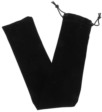 Gatuida Bolsa de Transporte para Flauta y Flautín de Tela Negra con Cordón, Protección contra Polvo y Diseño Sencillo para Uso en Movimiento