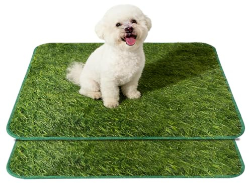 Kunstgräs-hundtoalett balkong 2 st, gräs ersättning, valp regnmatta, återanvändbara tränings-pinkelunderlägg för små, stora och äldre hundar