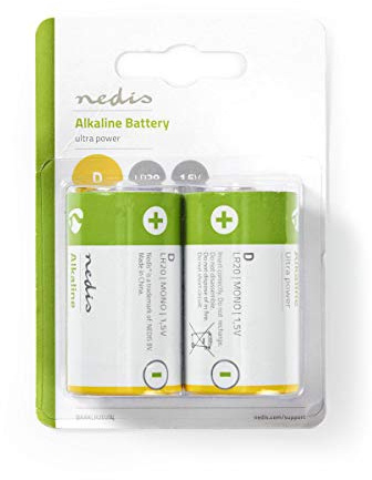 Nedis Pile Alcaline D 1.5 V 2 ou Nites Étui