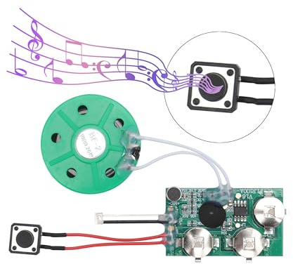 Garsent Módulo Voz grabable, 4 Minutos Grabación de Bricolaje Módulo de Tarjeta de felicitación Música Sonido Chip de conversación Audio Radio para Tarjeta de felicitación.(Jugada Individual)
