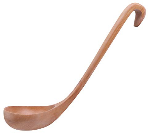 Coolty Holz Suppenkelle, Suppenlöffel, Breilöffel, Sauce Scoop Löffel, 28 * 8cm