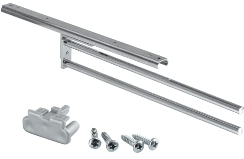 Gedotec Porte-serviettes | H6008 | Coulissant à 2 bras extensibles | Longueur 465 mm Chrome poli