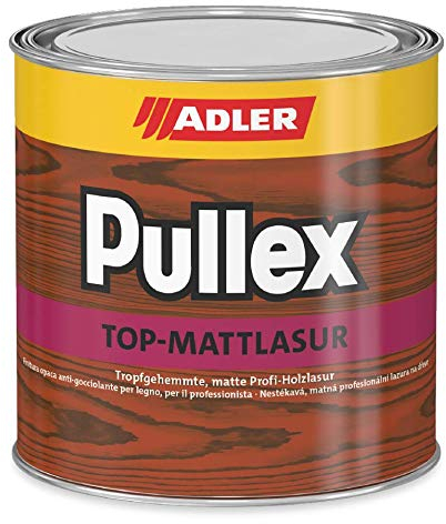 ADLER Pullex Top-Mattlasur - Nuss 4,5 L - Matte, tropfgehemmte, dünnschichtige Holzlasur für den Außenbereich