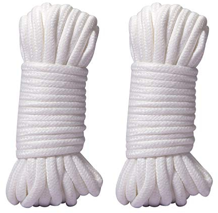 2 Pezzi 10 m/33 Piedi 8 mm Multiuso Corda Morbido Cotone Corda Corda Corda Spesso Cotone Intrecciato Corda