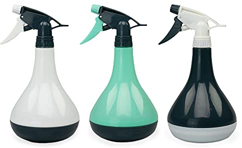 Vani Sprühflasche zum Befüllen - 3X Pump-Spray für Pflanzenpflege, Reinigungsmittel & Friseur-Spray - Blumen-Sprüher Sprühflasche - 3er Set - je 680ml